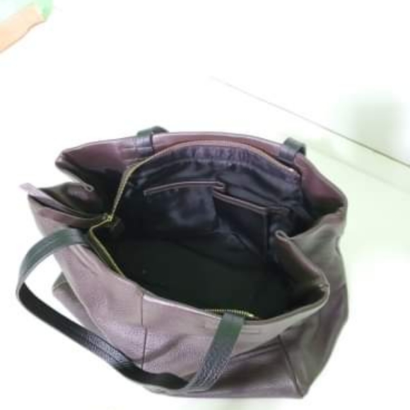 Studio Pollini Dark brown leather tote bag - Picture 6 of 8